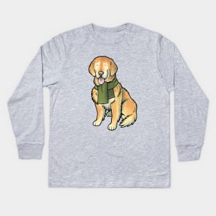 Golden Retriever (senior) Kids Long Sleeve T-Shirt